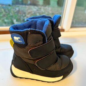 Sorel Kids' Black and Blue Boots Winter Boots